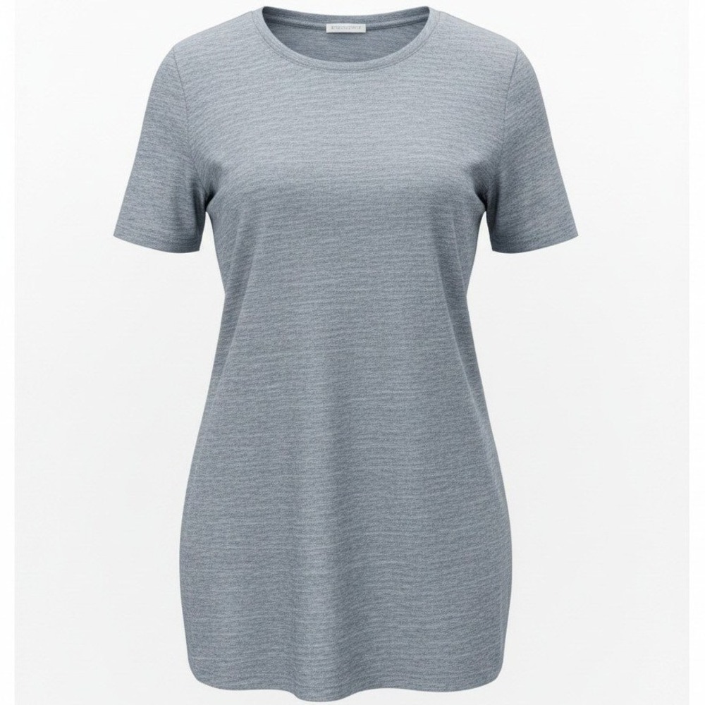 Pure Jill T-Shirt Womens XS Blue Gray Heathered Pima Cotton Modal Casual